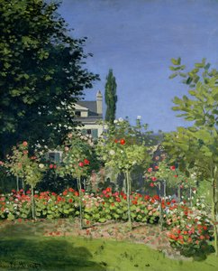 1866年頃、サントアドレスのフラワーガーデン 作： Claude Monet